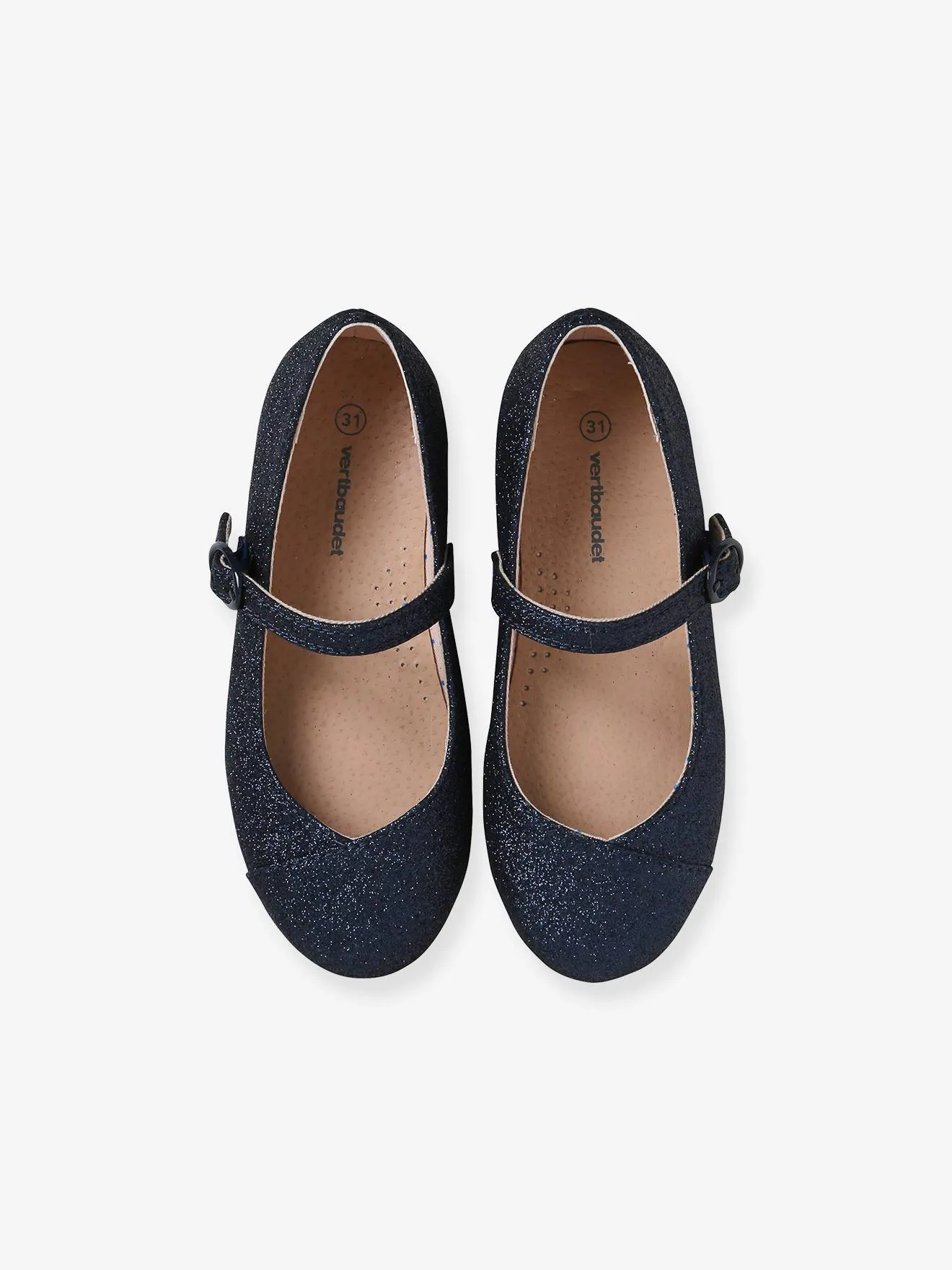Ballerines à paillettes fille argent - Vertbaudet