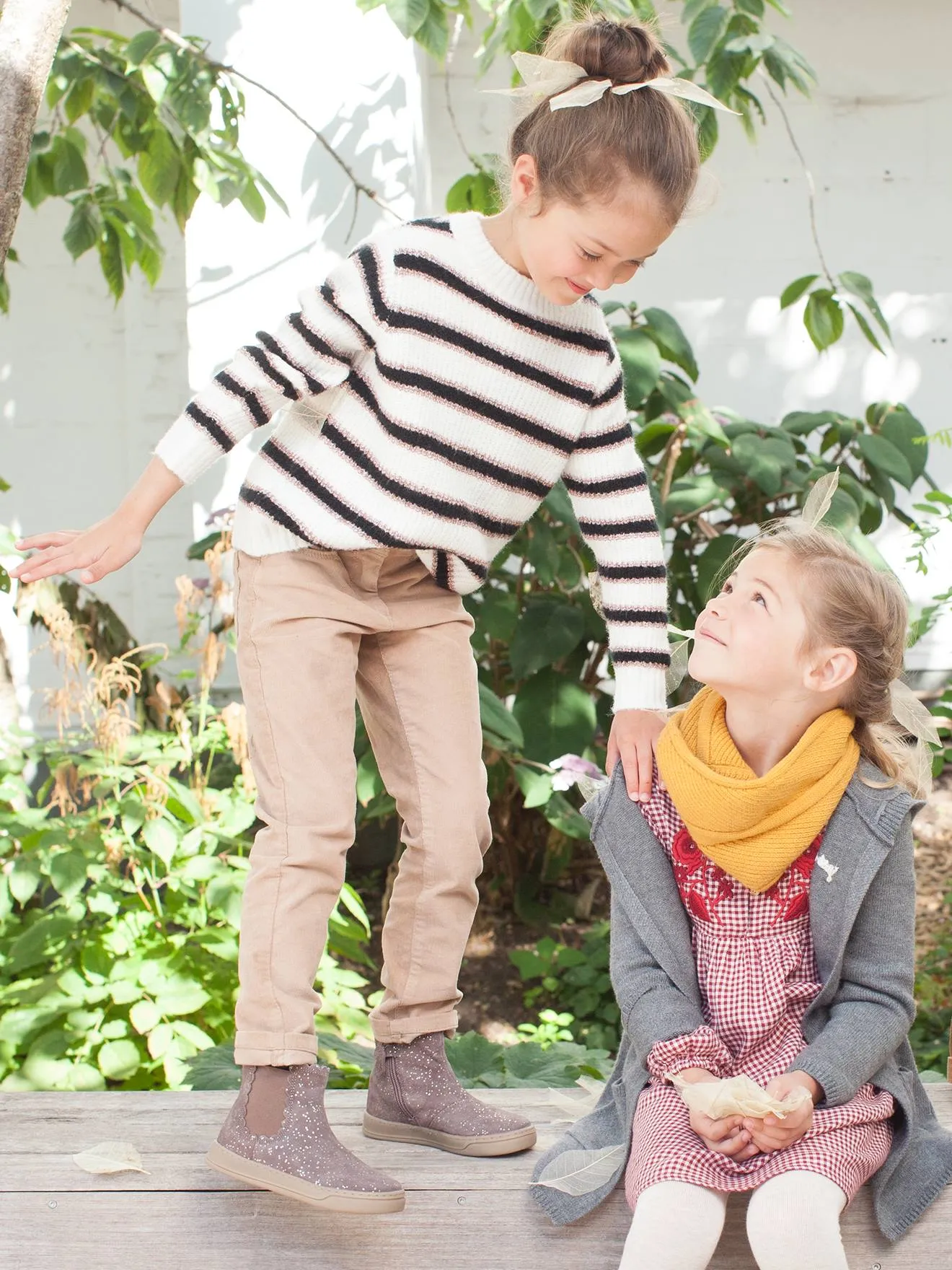 Boots élastiqués et zippés fille taupe - Vertbaudet