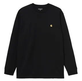 Carhartt L/S chase T-shirt black/gold