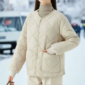 Chrysanta - Veste légère et chaude à motif losanges