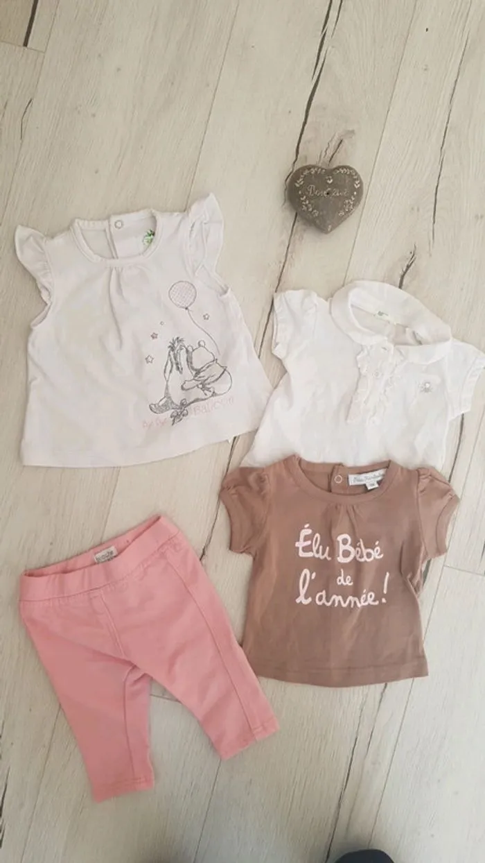 Ensemble 4 pièces estival fille 1mois - Brioche - Naissance - 0 mois  | Beebs