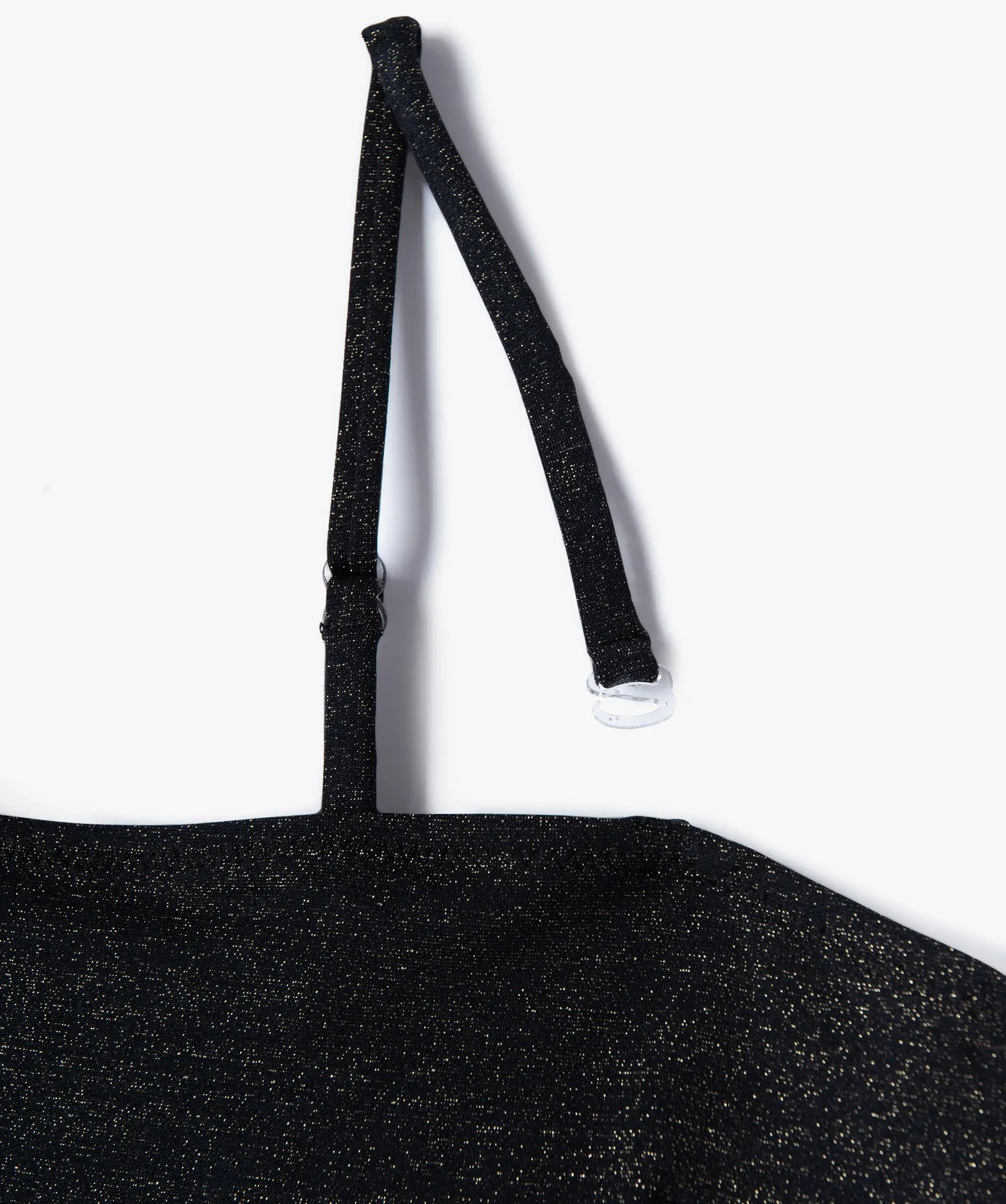 Maillot de bain 2 pièces en maille pailletée fille noir