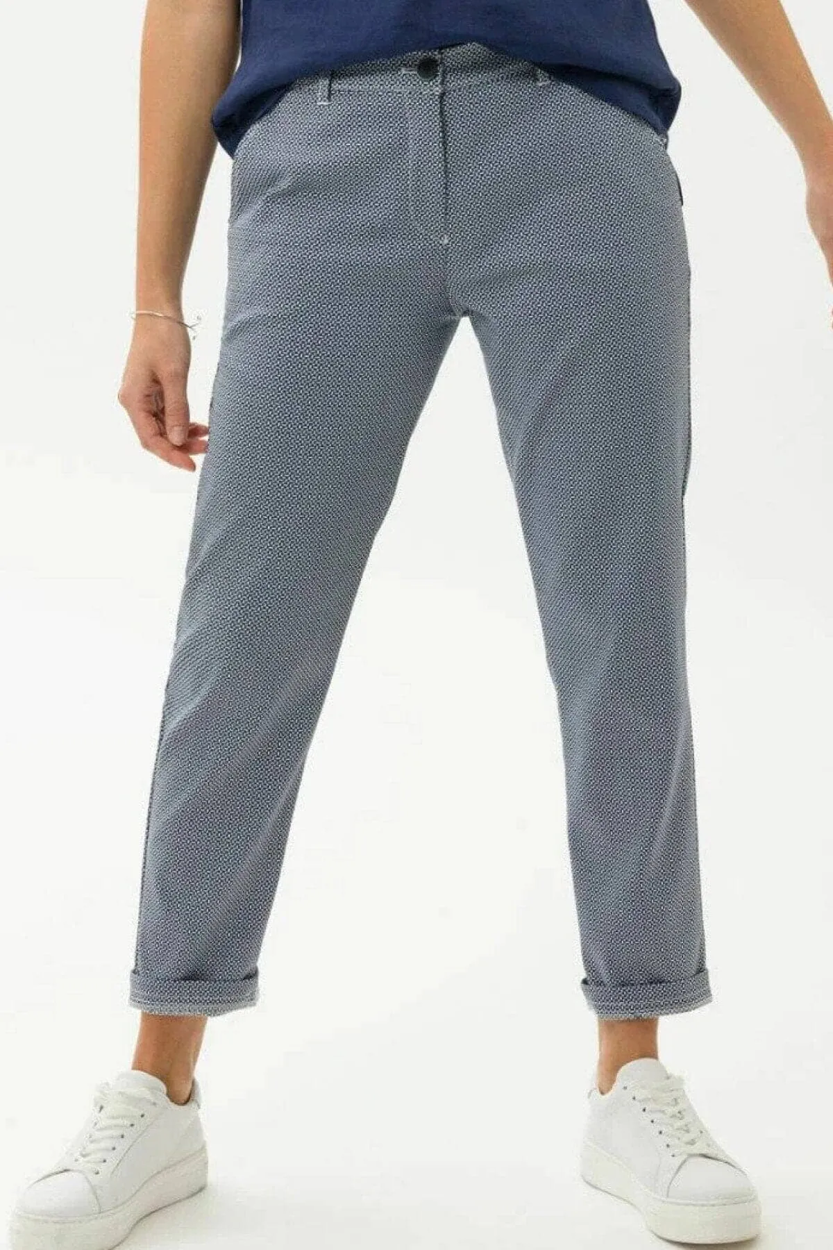 Pantalon à motif texturé