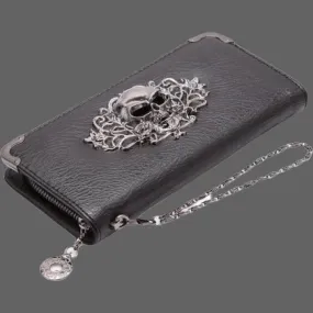 Portefeuille tête de mort élégant