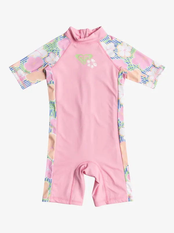 Tiny Flower - Lycra une pièce à manches courtes pour Fille 2-7 ans